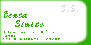beata simits business card